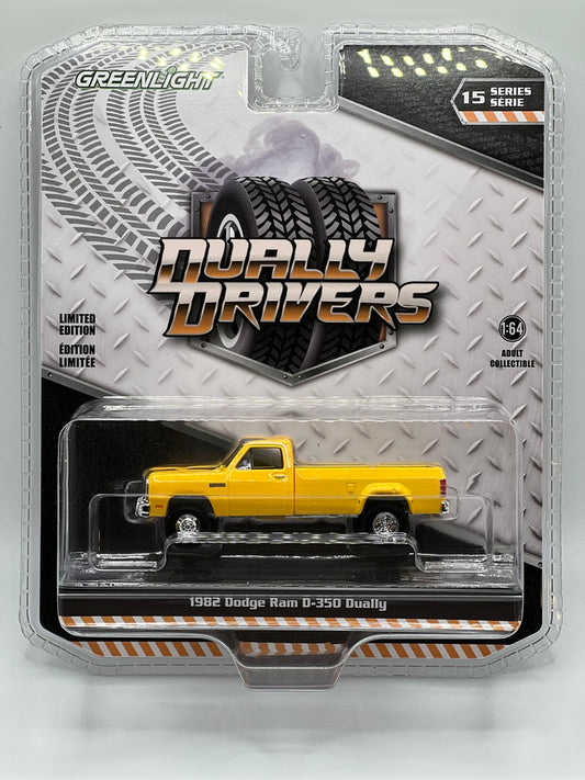 Greenlight Dually Drivers - 1982 Dodge Ram D-350 Dually (Yellow)