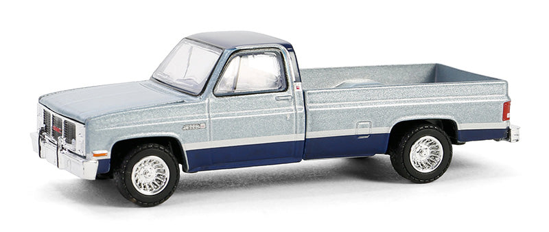 Greenlight - Down on the Farm - 1985 GMC Sierra Classic K2500 (Silver/Midnight Blue)