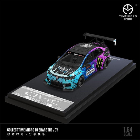 TimeMicro Honda Civic modifiée (livrée Monster)