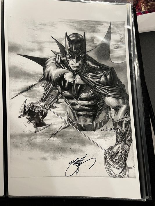 Batman Black/White Print by e.Bas (Signed)