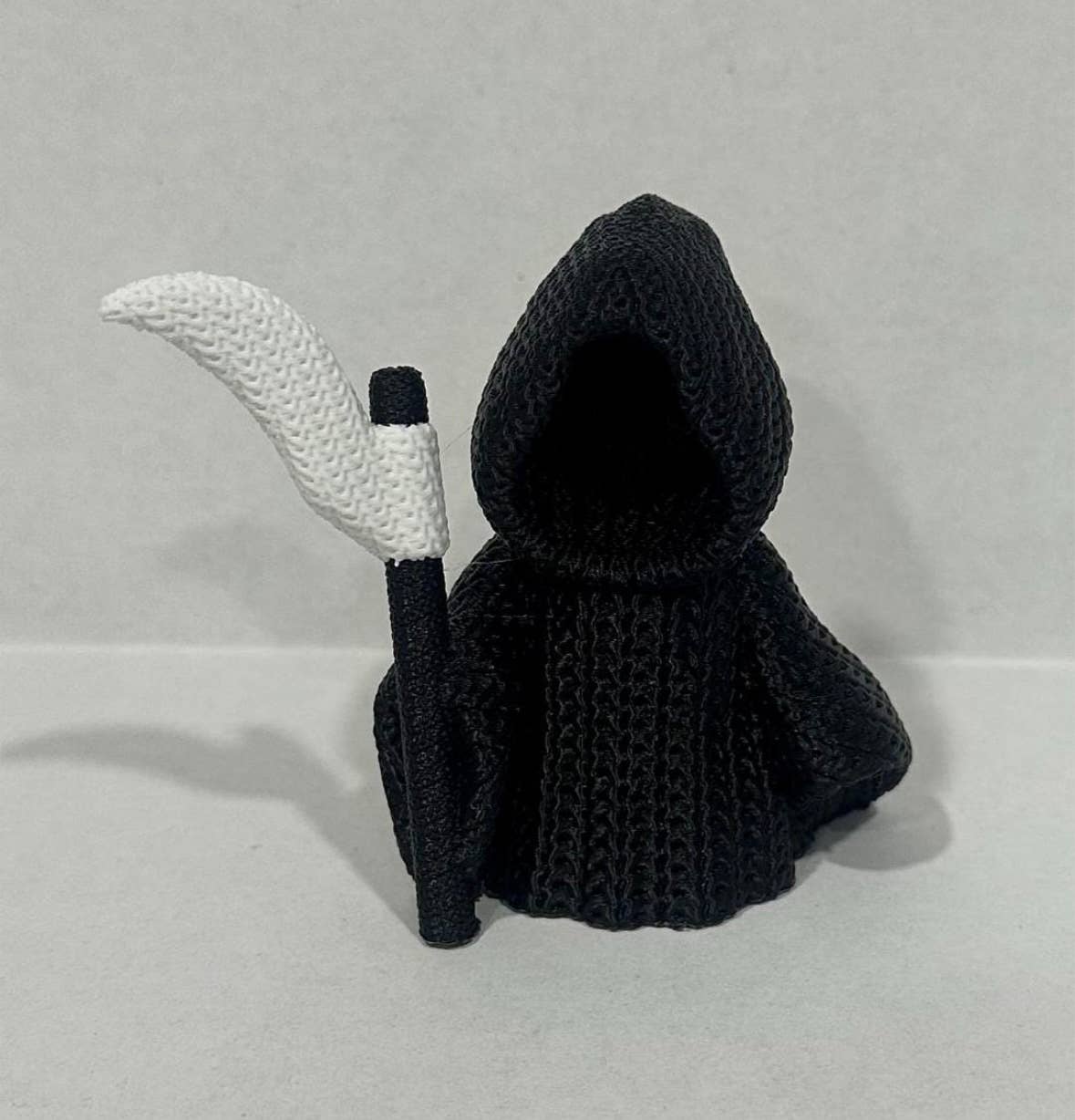 Grim Reaper 3D Printed Knitted Figurine (3" figure) - by Upstate Design Decor