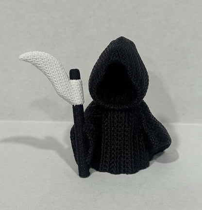 Grim Reaper 3D Printed Knitted Figurine (3" figure) - by Upstate Design Decor