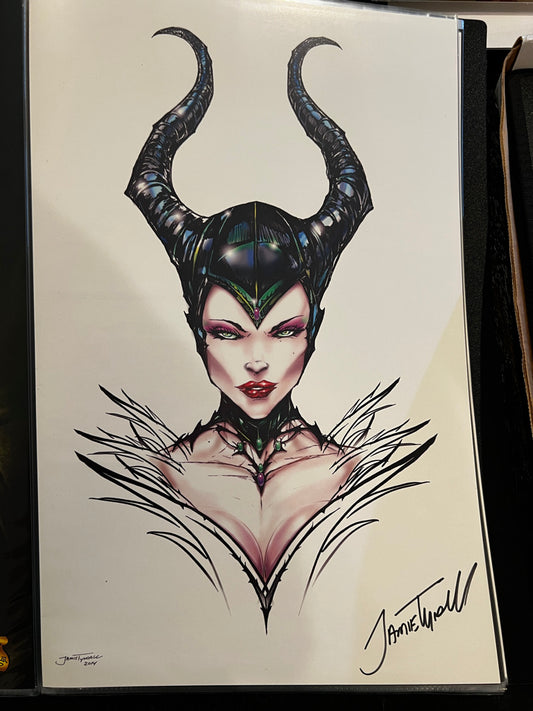Maleficent Print by Jamie Tyndall (Signed)