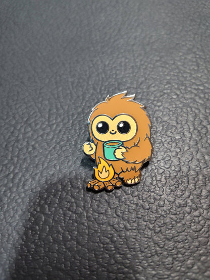 Mountain's Misfits - Bigfoot & Coffee Collectible Enamel Pin - Sasquatch Pin