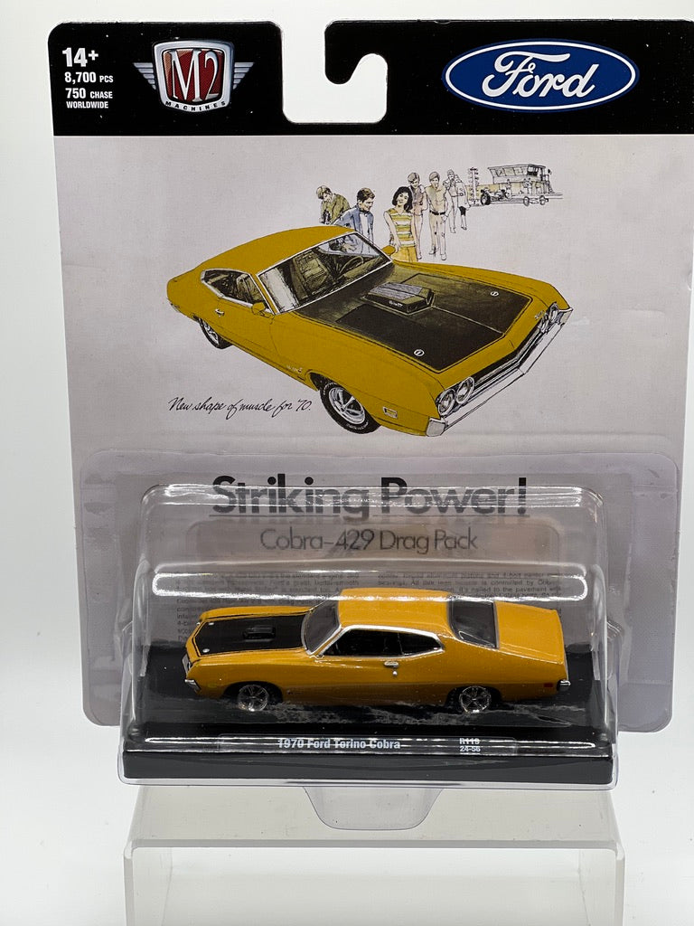 M2 Machines Auto Driver - 1970 Ford Torino Cobra (Yellow/Black)