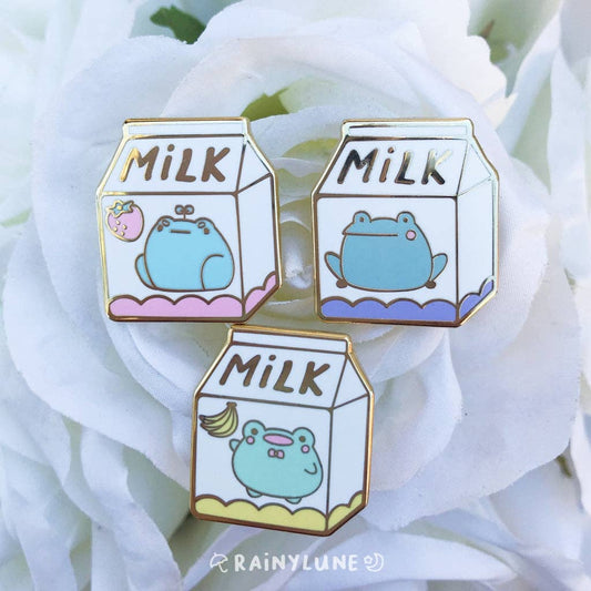Rainylune Collectible Pin - Frog Milk Pin Set