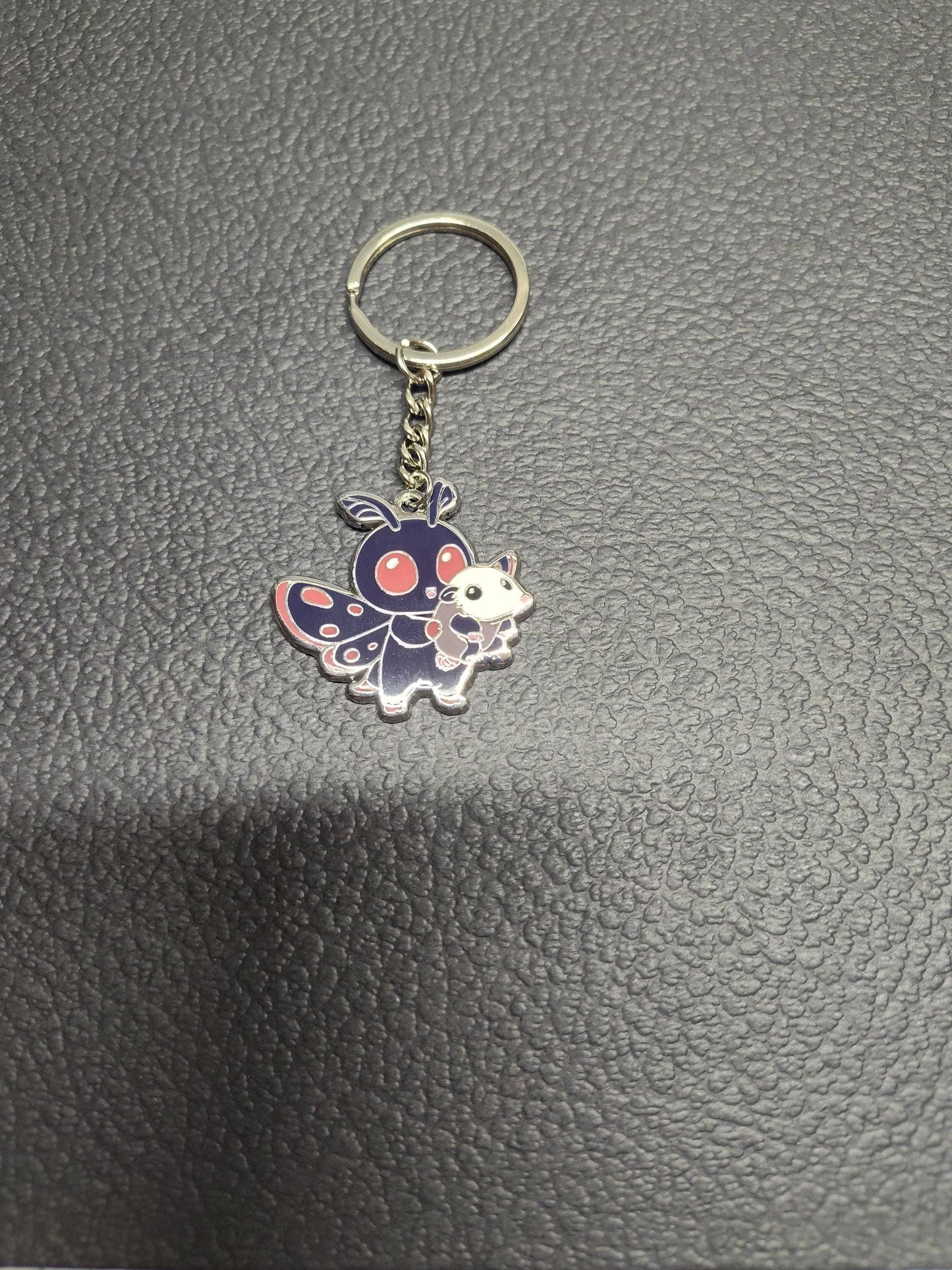 Mountain's Misfits - Mothman w/ Opossum Friend -  Collectible Enamel Keychain