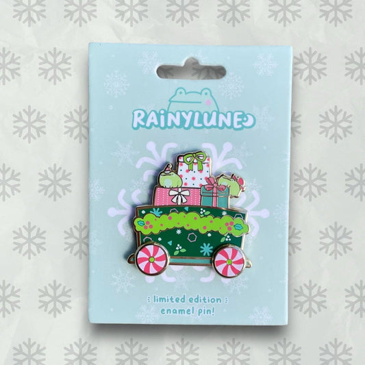 Rainylune Collectible Pin - Christmas Train Cart Pin (Limited Edition)