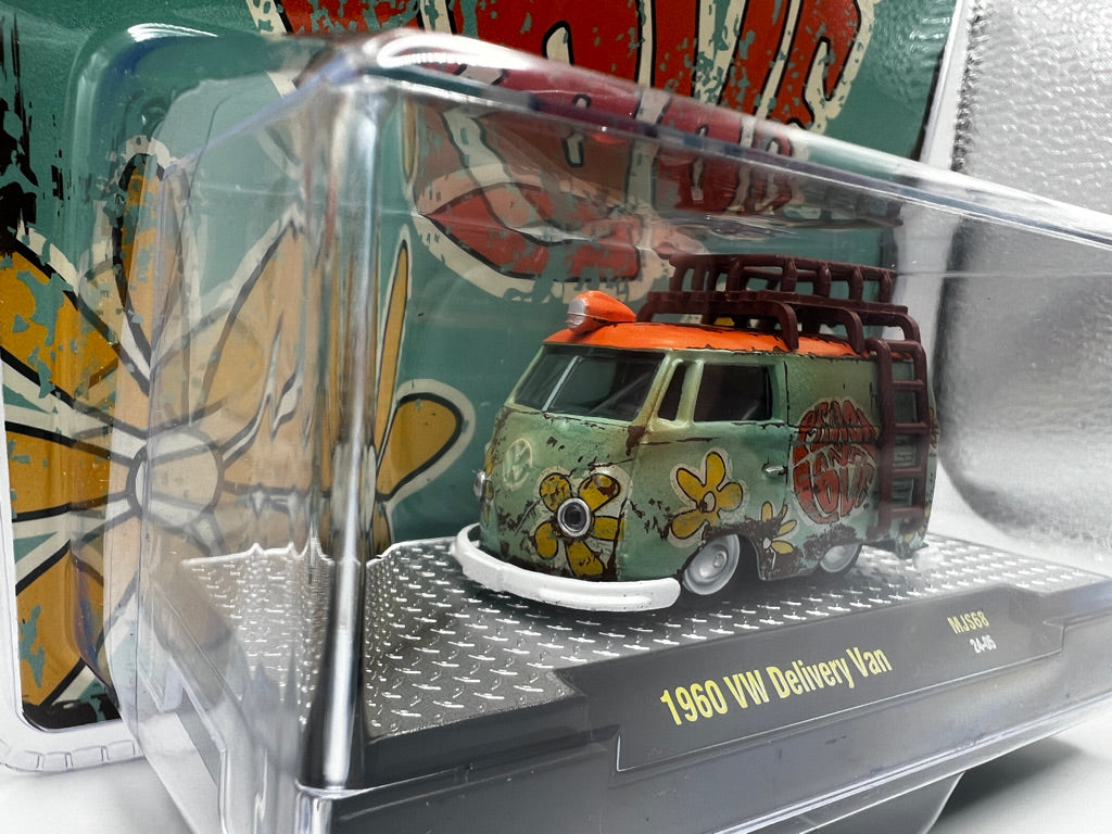 M2 Machines - 1960 Volkswagen Delivery Peace & Love (Weathered)  – Mijo Exclusives