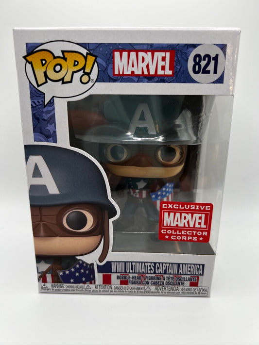 Funko Pop! Marvel: WWII Ultimates Captain America (Mavel Collector Corps)