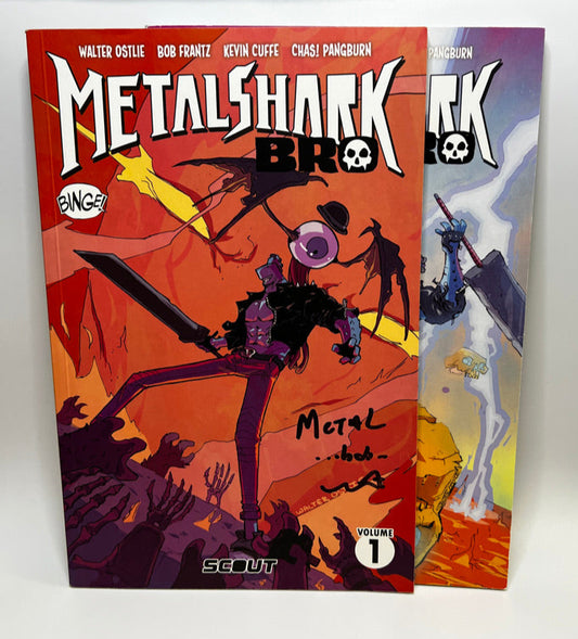 Metalshark Bro (Vol 1 & 2) - Paperback Bundle (Signed by Bob Frantz)