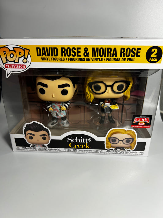 Funko Pop! TV - Schitt's Creek - David Rose & Moira Rose "Fold in the Cheese" (Target Con 2021 Exclusive)