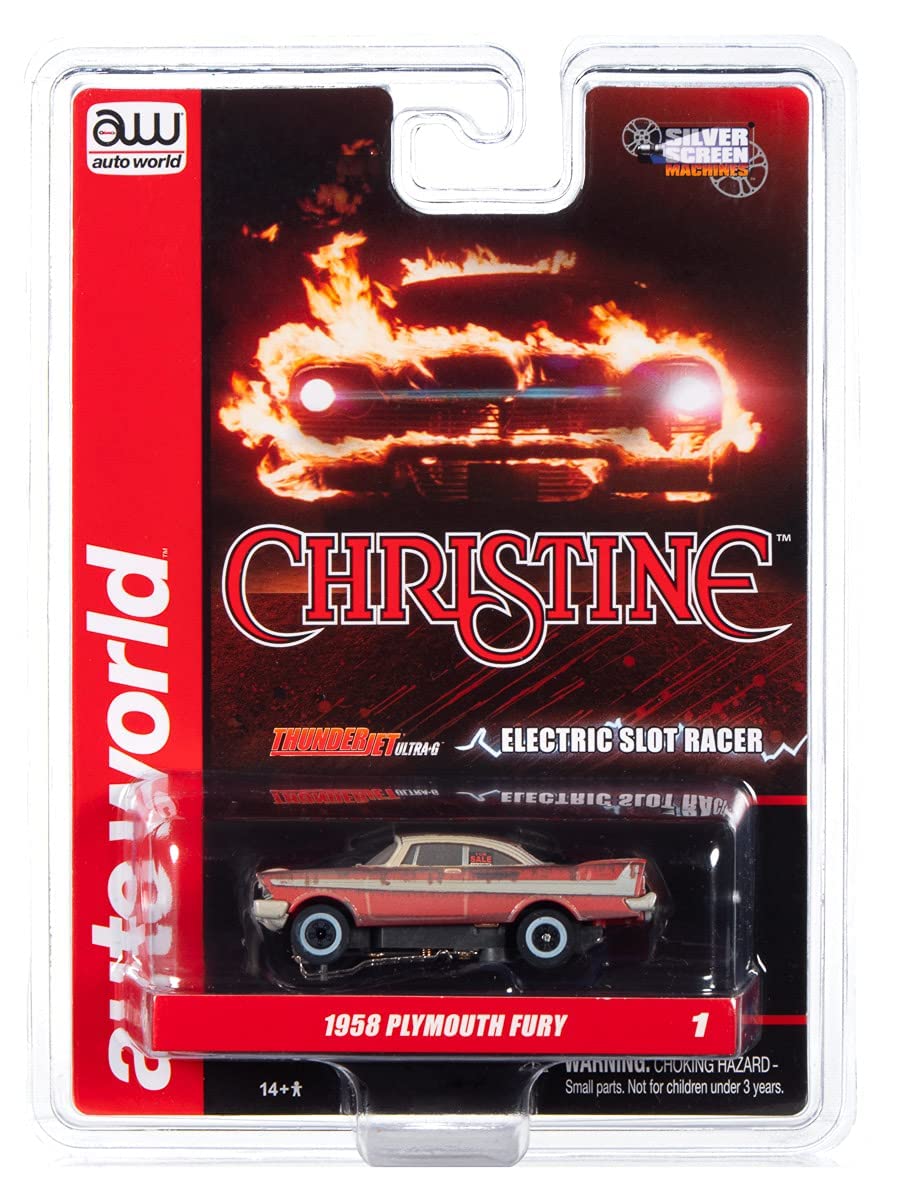 Auto World Silver Screen Machines Christine 1958 Plymouth Fury Electric Slot Racer