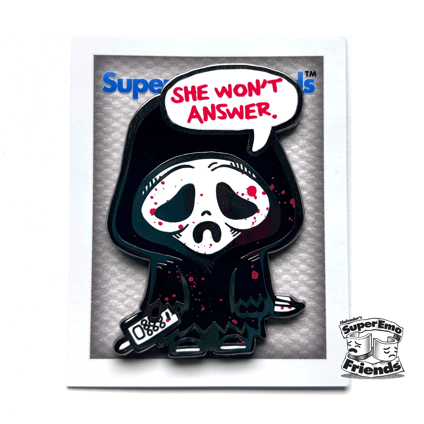 SuperEmoFriends - SuperEmoScreemo Enamel Pin