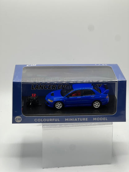CM Model - Mitsubishi Lancer Evo IX (Blue w/engine)
