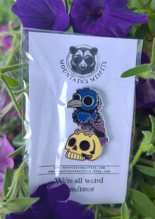 Mountain's Misfits - Raven W/ Skull Enamel Collectible Pin
