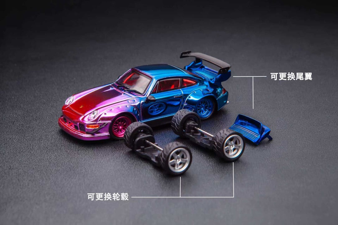 (PREORDER) TPC Porsche RWB993 (Chrome candy)