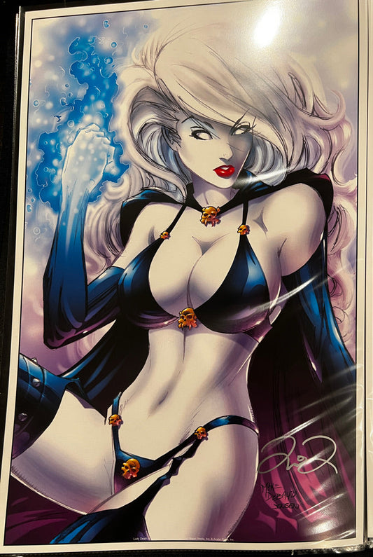 Lady Death (Blue Fire) Print by Mike DeBalfo (Signed)