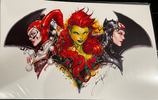 Gotham Sirens Bust Print by Jamie Tyndall (Signed)