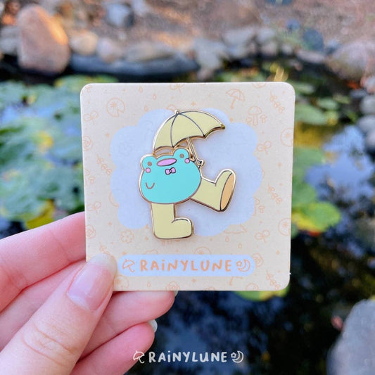 Rainylune Collectible Pin -  Rain Boots Friend the Frog