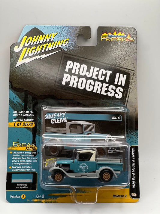 Johnny Lightning Street Freaks - Projects in Progress - 1929 Ford Model A Pickup (Aqua & Primer grey)