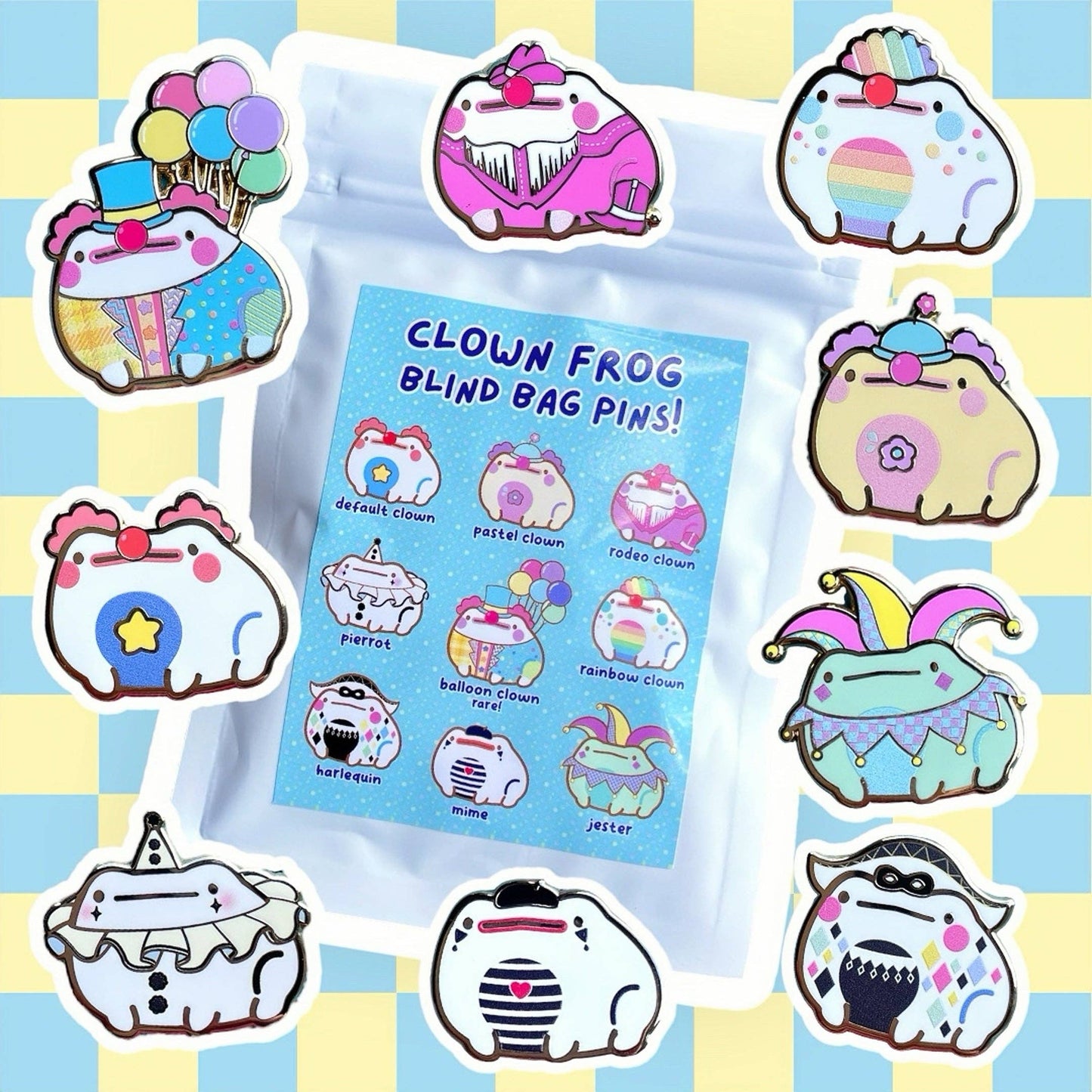 Rainylune Collectible Pin - Clown Frog Blind Bag Pins