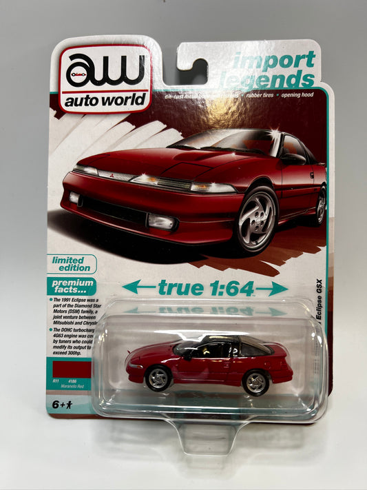 Auto World Import Legends - 1991 Mitsubishi Eclipse GSX (Maranello Red)