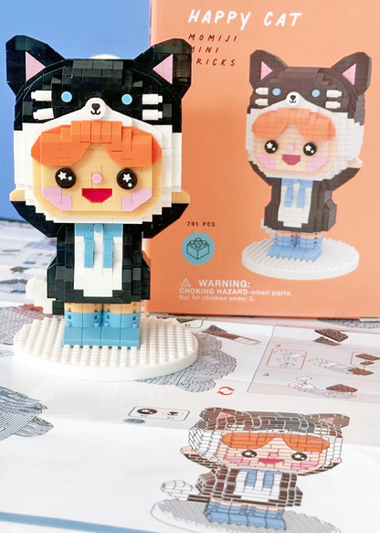 Mini briques Momiji - Chat heureux