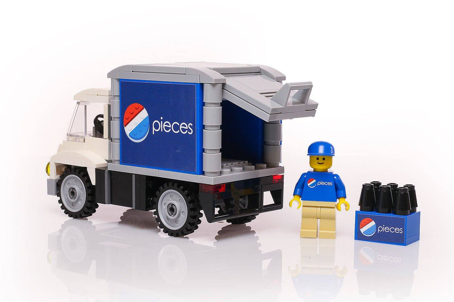 B3 Customs®️- Camion de livraison de soda avec minifig - Ensemble LEGO personnalisé
