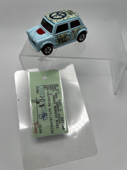 Hot Wheels Throwback Series Morris Mini (Unspun, FEP with Factory Green Card)