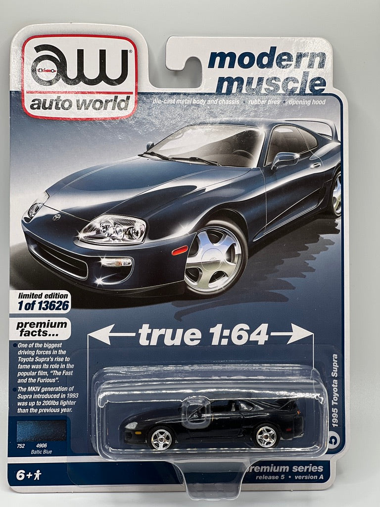 Auto World Modern Muscle - 1995 Toyota Supra (Baltic Blue)