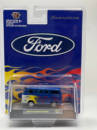M2 1965 Ford Econoline Van Gasser Blue Metallic with Flames Limited Edition