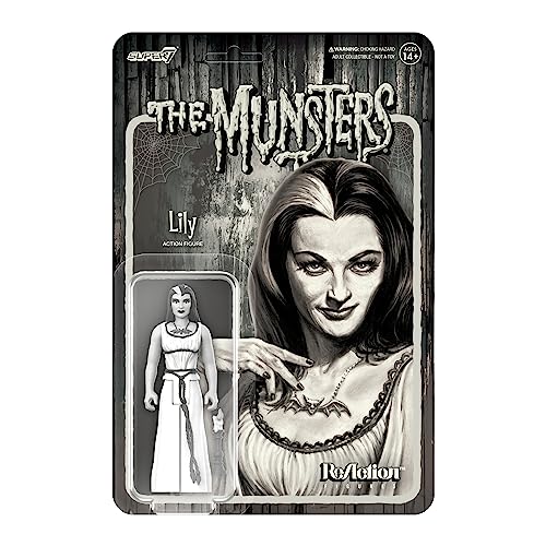 Super7 Munsters Lily Munster (Grayscale) - 3.75 in Scale Reaction Figure