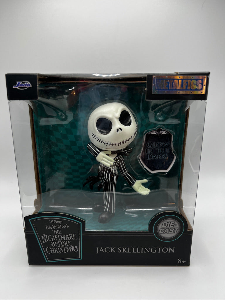 L'Étrange Noël de Monsieur Jack Skellington GITD, figurine en métal moulé sous pression de 4 po