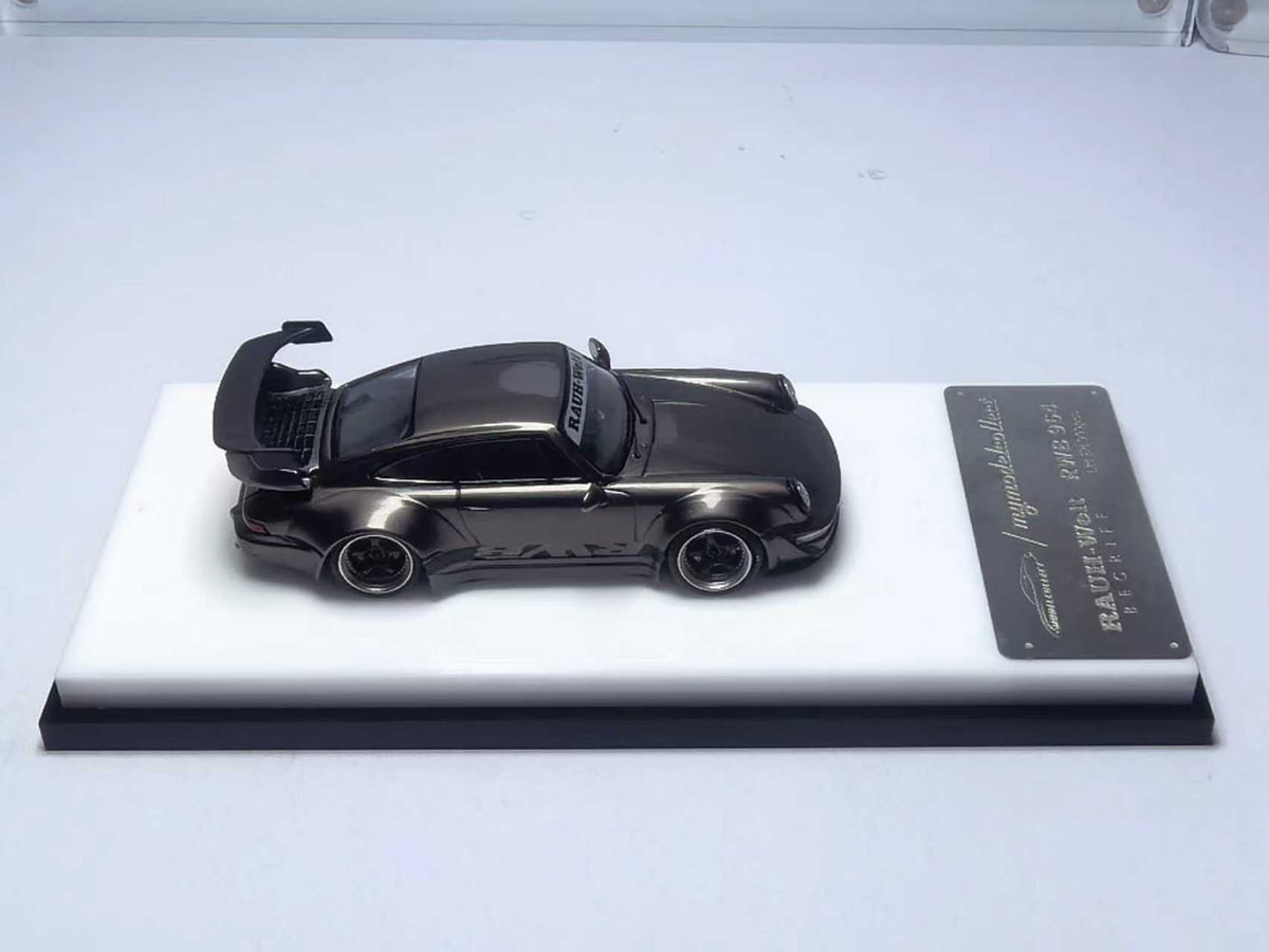 My Model Collect Porsche RWB 964 High Wing (Chrome Pearl Grey)