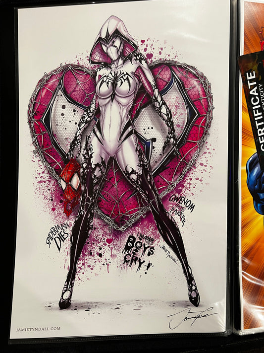 Gwenom Heart Print by Jamie Tyndall (Signed)