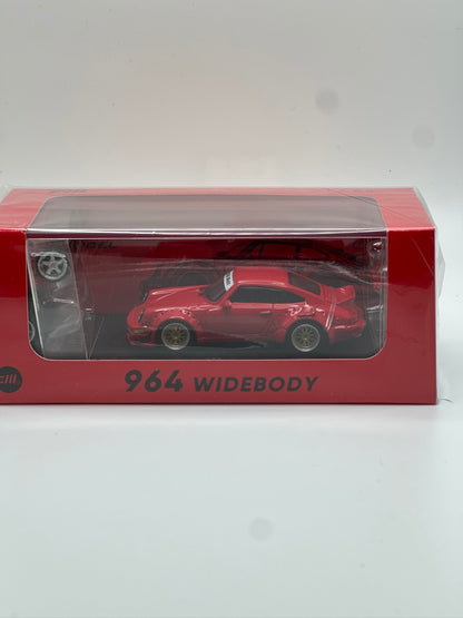 CM Model - RWB Porsche 964 Widebody w/extra wheels & spoiler (Red)