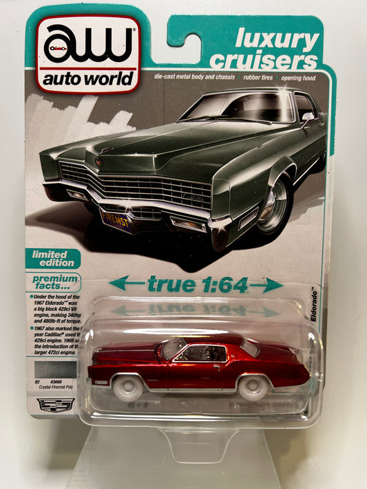 Auto World - Luxury Cruisers - 1967 Cadillac Eldorado (Crystal Firemist) ULTRA RED CHASE