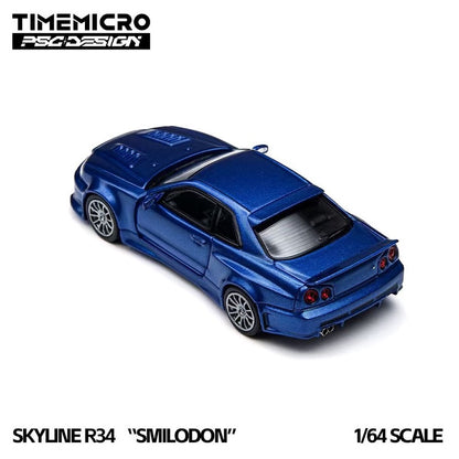 (PREORDER) TimeMicro × PSC DESIGN Nissan R34 "Smilodon"  (Navy Blue)