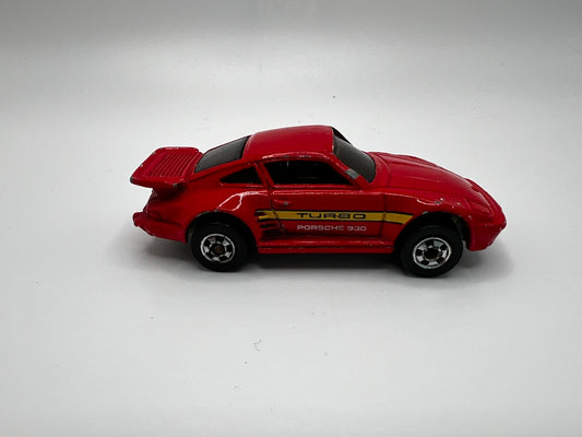 Hot Wheels 1989 Porsche 930 (red w/yellow tampo) loose