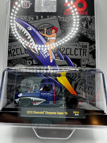 M2 Hobby Excl. - 1973 Chevrolet Cheyenne Super 10 (Blue sharkmouth) - 20 Years Sean Taylor