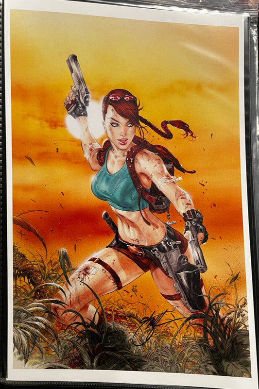 Lara Croft Print by e.Bas (Signed)