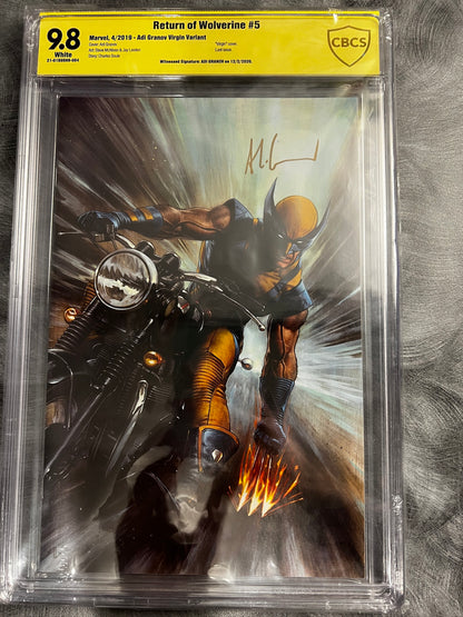 Return of Wolverine #5 - 9.8 CBCS Witnessed signature Adi Granov
