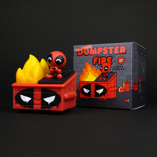 Deadpool Dumpster Fire Vinyl Figure by 100%Soft