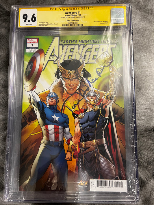 Avengers #1 - 9.6 CGC Signature Series - Signed by Tom Hiddleston