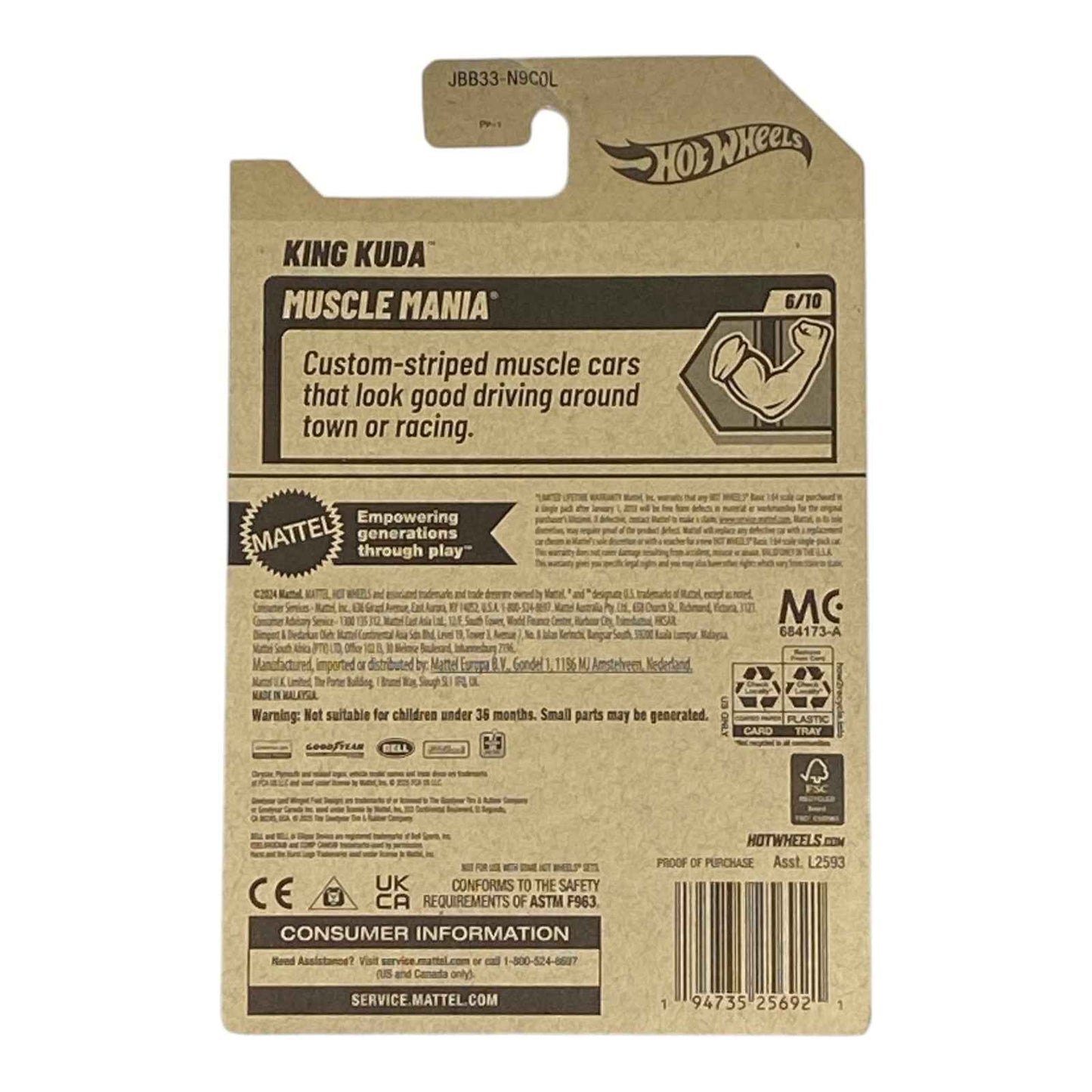 Hot Wheels King Kuda - Muscle Mania Series 6/10 (Damaged Packaging)