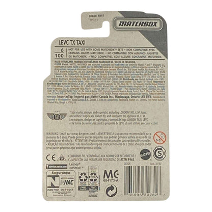 Matchbox Levc TX Taxi - MBX City Series 6/100