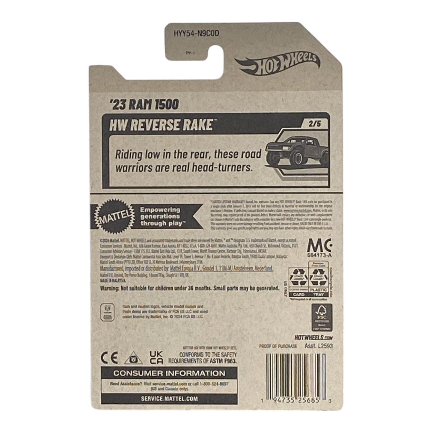 Hot Wheels '23 Ram 1500 - HW Reverse Rake Series 2/5