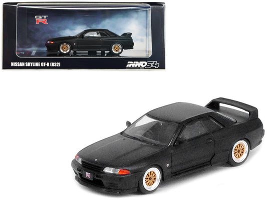 Inno64 Nissan Skyline GT-R (R32) RHD (Right Hand Drive) Matt Black "The Diecast Company Special Edition"