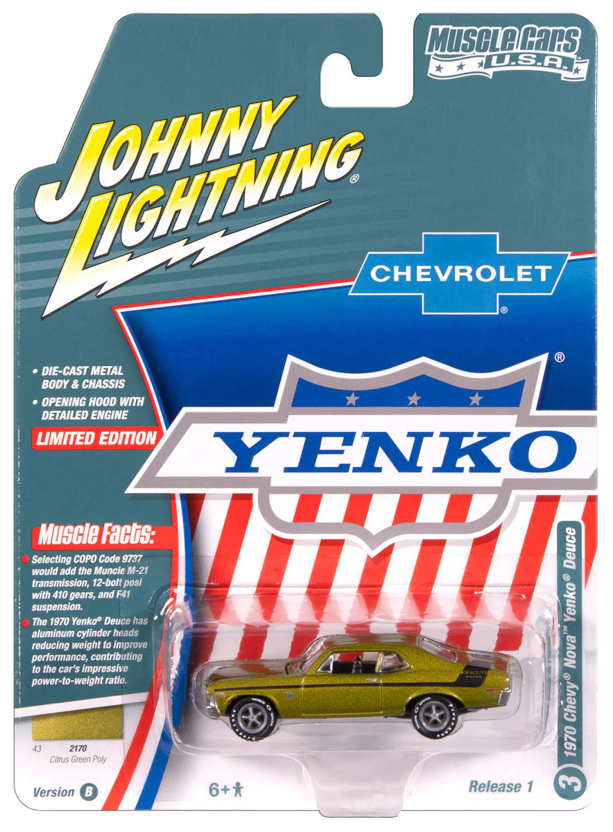 Johnny Lightning - 1970 Yenko Deuce Chevrolet Nova (Citrus Green Poly)